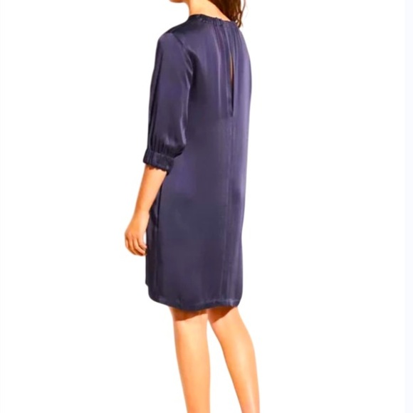 VINCE Navy Blue 3/4 Sleeve Sheath Shift Dress- Size Medium - Picture 11 of 11